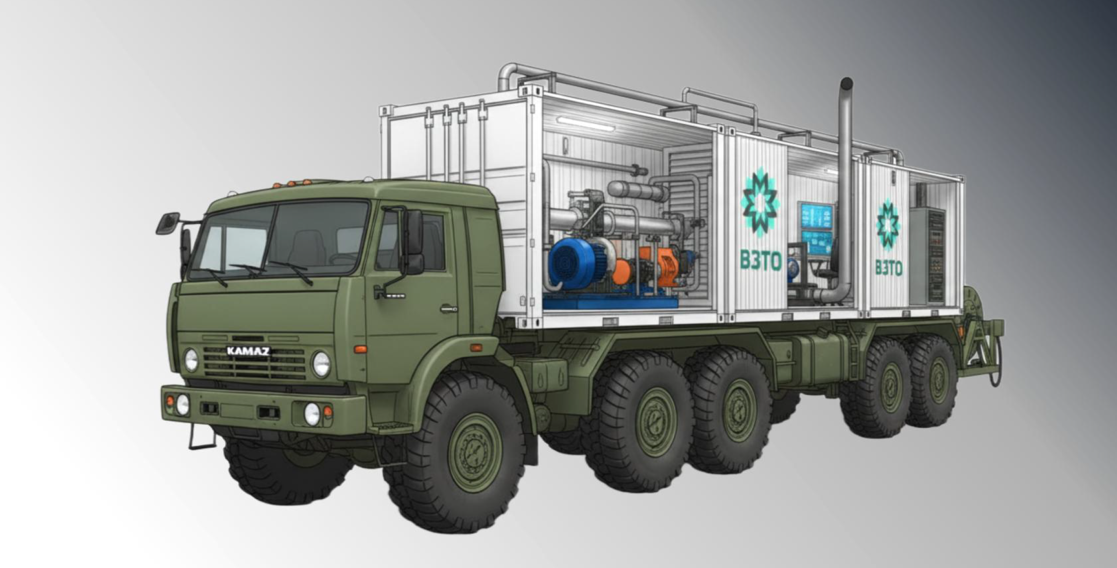 Мобильная ДИЗЕЛЬ-ГЕНЕРАТОРНАЯ СТАНЦИЯ на шасси 8x8 «ЭНЕРГОХОД»